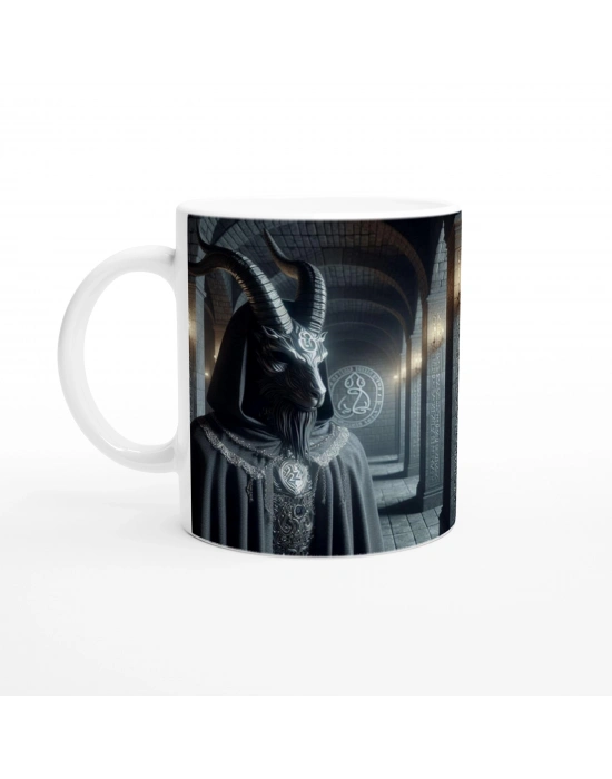 Oğlak Burcu Baskılı Kahve Kupası - Zodyak Maskeli Balo Vs1