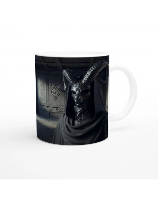 Oğlak Burcu Baskılı Kahve Kupası - Zodyak Maskeli Balo Vs3