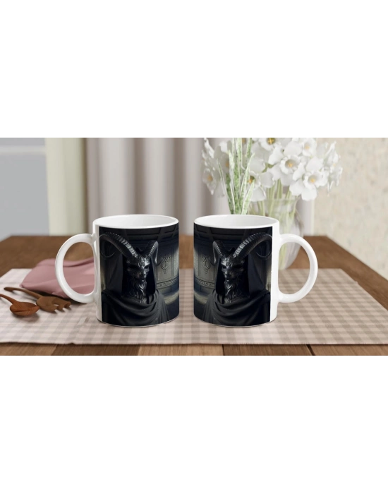 Oğlak Burcu Baskılı Kahve Kupası - Zodyak Maskeli Balo Vs3