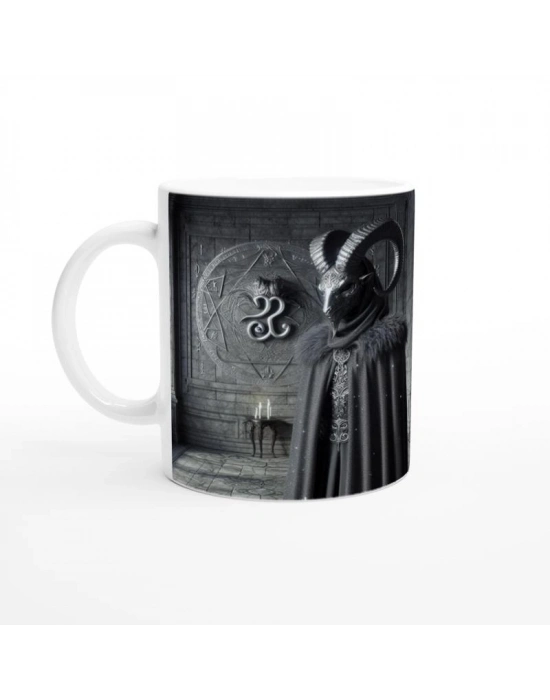 Oğlak Burcu Baskılı Kahve Kupası - Zodyak Maskeli Balo Vs4