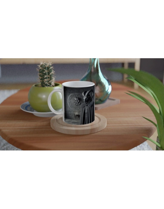 Oğlak Burcu Baskılı Kahve Kupası - Zodyak Maskeli Balo Vs4