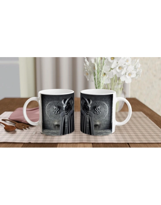 Oğlak Burcu Baskılı Kahve Kupası - Zodyak Maskeli Balo Vs4