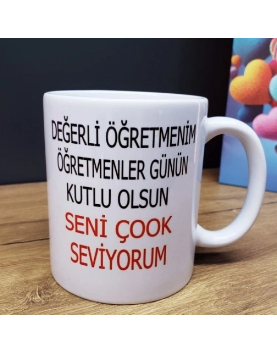 Öğretmenler Günü Tasarımlı Kupa Bardak