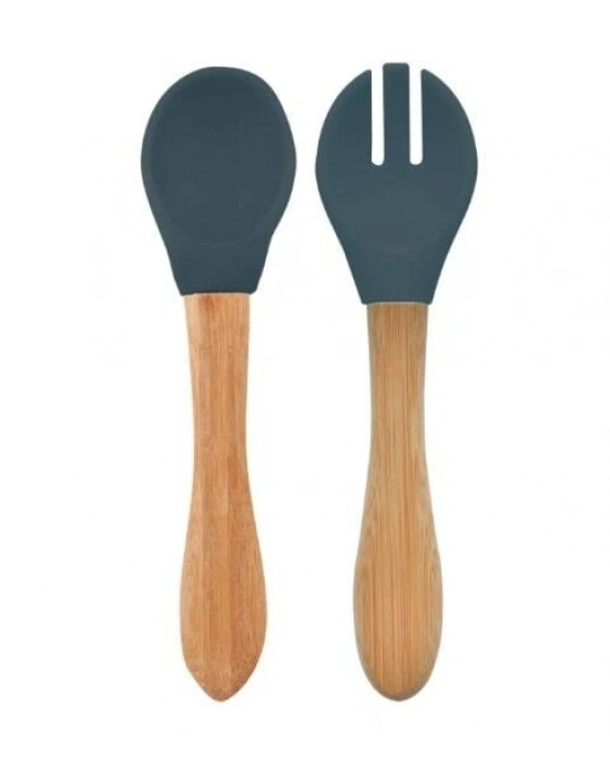 OiOi Mama Kaşığı ve Çatal Seti Deep Blue