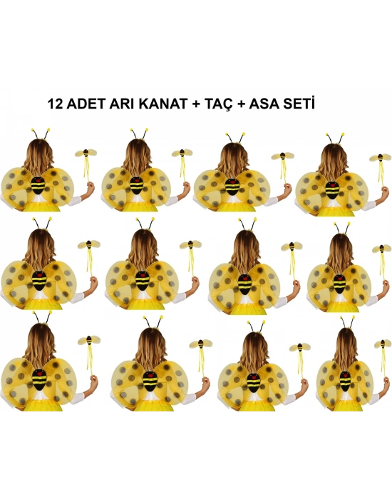 Okul Gösterileri İçin 12'li Arı Kanadı Seti - Etkinlik Kanatları