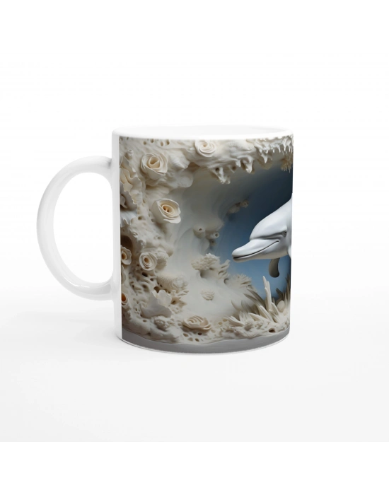 Okyanus Beyazı Yunus ve Mercan Kupa Bardak