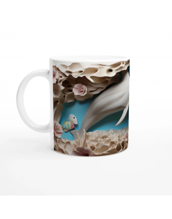 Okyanus Dansı Yunus Figürlü Kupa Bardak