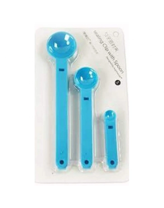 Ölçme Kaşıklı Poşet Klipsi 3lü Paket
