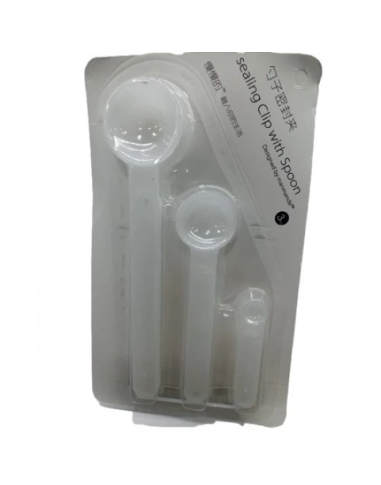 Ölçme Kaşıklı Poşet Klipsi 3lü Paket