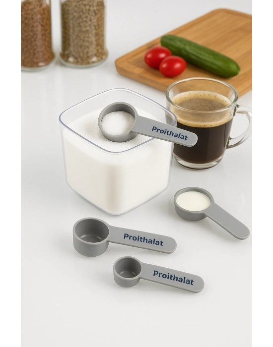 Ölçü Kaşığı Şeker Kahve Un Erzak Ölçü Kaşığı - 3 Lü Ölçü Kaşığı