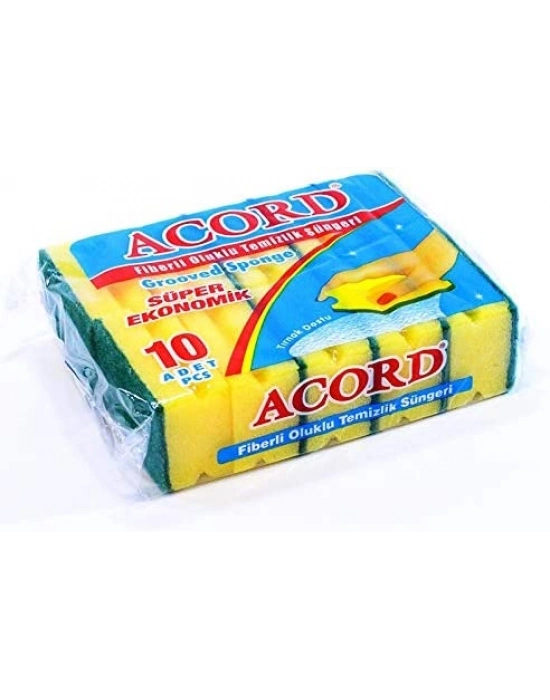 Oluklu Bulaşık Süngeri Ekonomik Paket 10 Adet Eskta Güçlü Kolay Temizlik