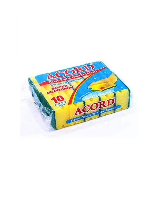 Oluklu Bulaşık Süngeri Ekonomik Paket 10 Adet Kolay Temizlik 2 Adet Bulaşık Teli Hediye