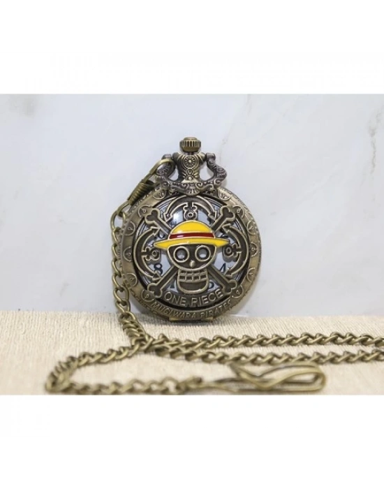 One Piece Tasarımlı Köstekli Saat
