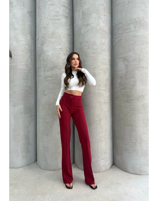 Önü cumalı ithal krep pantolon