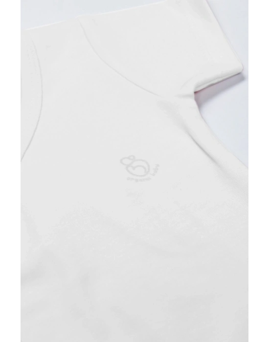 Organik Natural Basic Style Kruvaze Yarım Kol Body BS17101 Beyaz