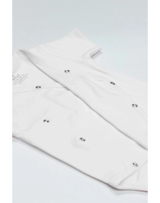 Organik Natural Basic Style Kruvaze Yarım Kol Body BS17101 Beyaz
