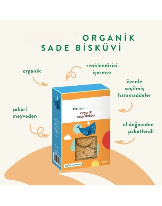 Organik Sade Bisküvi 50gr
