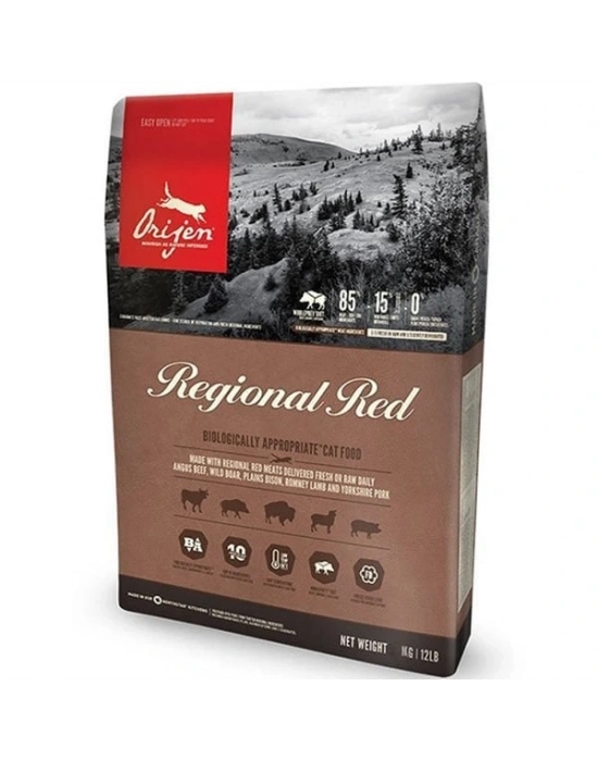 Orijen Regional Red Tahılsız Sığır Etli Yavru Yetişkin Kedi Maması 1.8 Kg