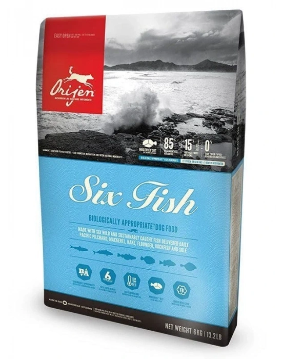 Orijen Six Fish Tahılsız Balık Yavru ve Yetişkin Köpek Maması 2 Kg