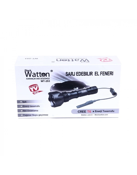 Orjinal 600 Lümen Tx6 Şarjlı Özel Avcı Feneri  Wt-253