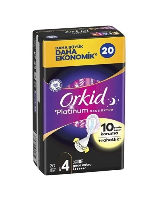Orkid Ultra Platinum Gece Extra Ped 20Li