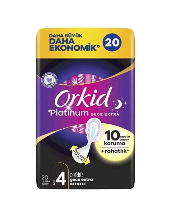 Orkid Ultra Platinum Gece Extra Ped 20Li