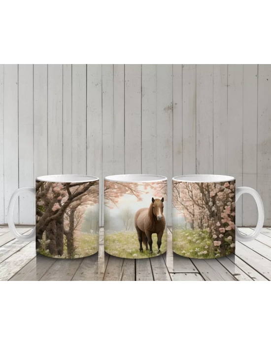 Ormanda Tek Başına At – Baskılı Kahve Kupası