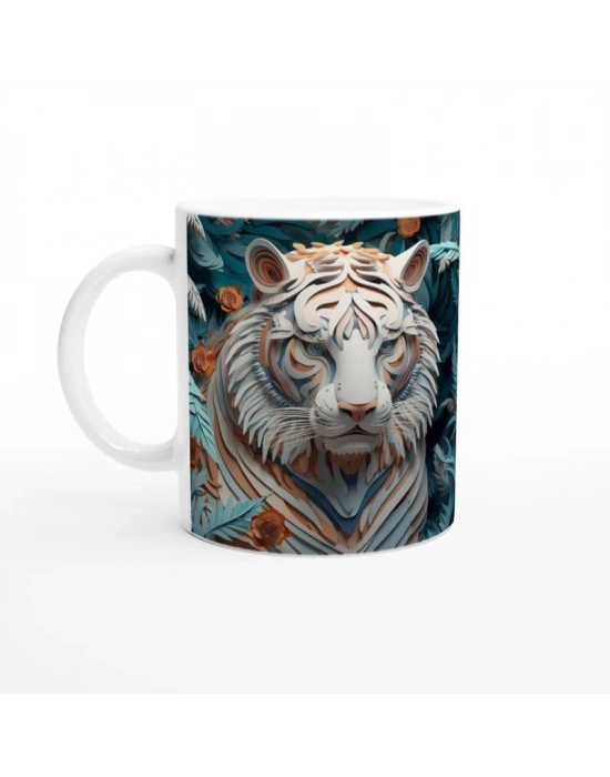 Ormanın Derinliklerinden Bakan Kaplan Temalı Baskılı Kupa Bardak