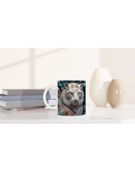 Ormanın Derinliklerinden Bakan Kaplan Temalı Baskılı Kupa Bardak