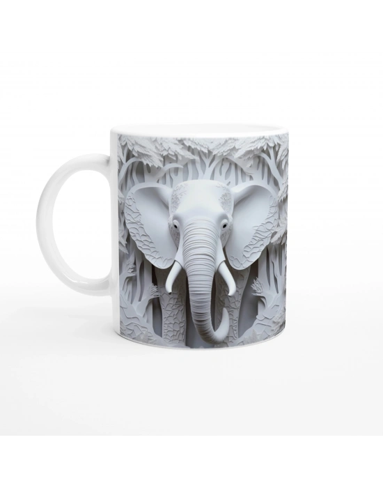 Ormanın Sessiz Gücü Fil Temalı Baskılı Kupa Bardak