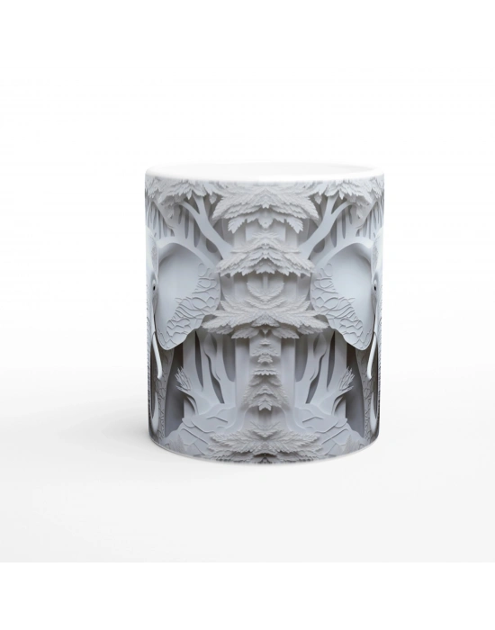 Ormanın Sessiz Gücü Fil Temalı Baskılı Kupa Bardak