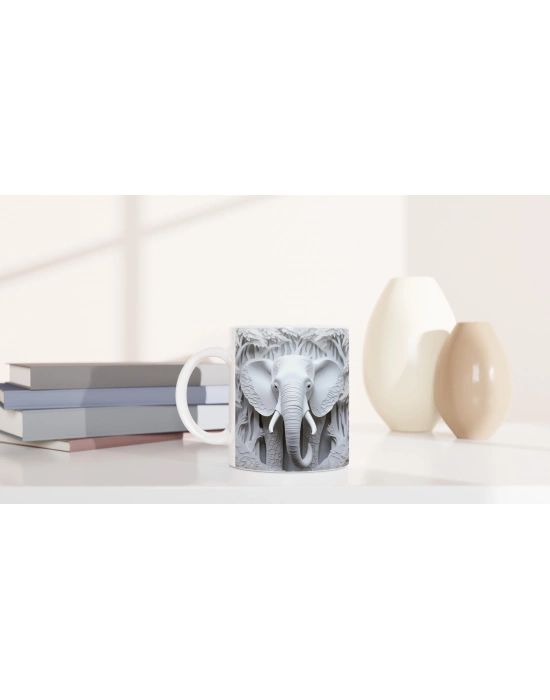 Ormanın Sessiz Gücü Fil Temalı Baskılı Kupa Bardak