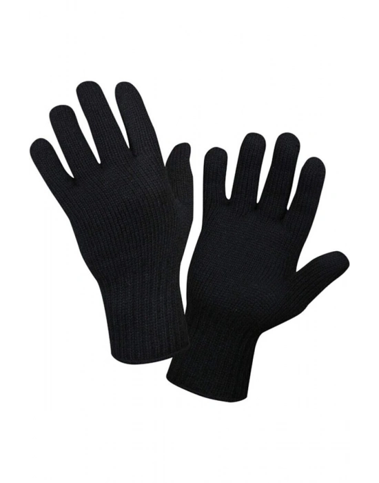Orta Kalın Siyah Sıcak Tutan Yün Kışlık Kadın Erkek Eldiven Unisex 1 Çift