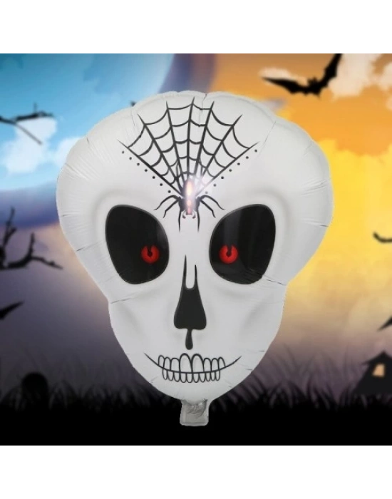 Örümcek Ağ Desenli İskelet Folyo Balon