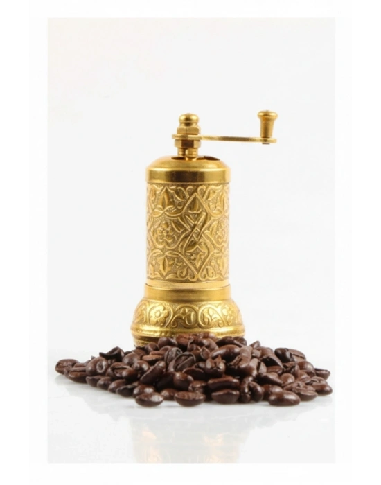 Osmanlı Motifli Kahve Ve Baharat Değirmeni Sarı