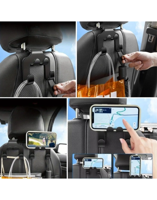 ®  Oto Koltuk Arkası Düzenleyici Organizer Askılıklı Telefon,Tablet Tutucu