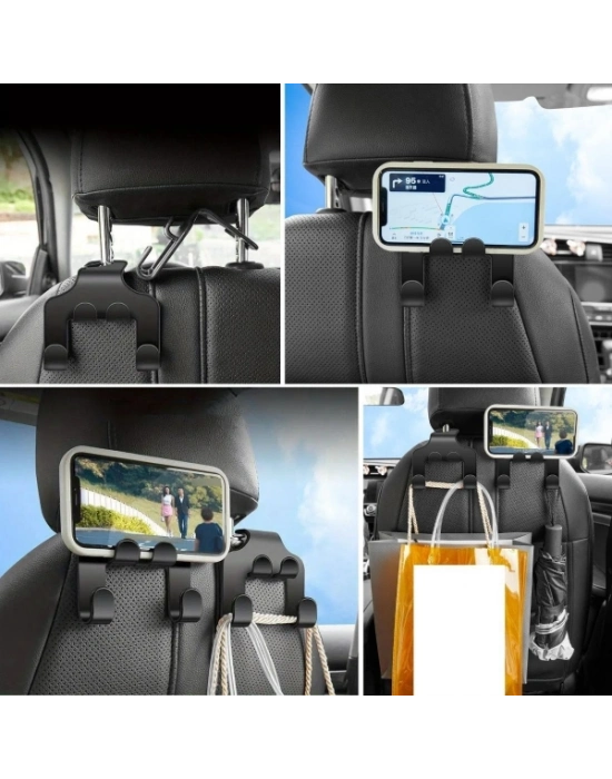 Oto Koltuk Arkası Organizer Askılık Ve Telefon Tutucu