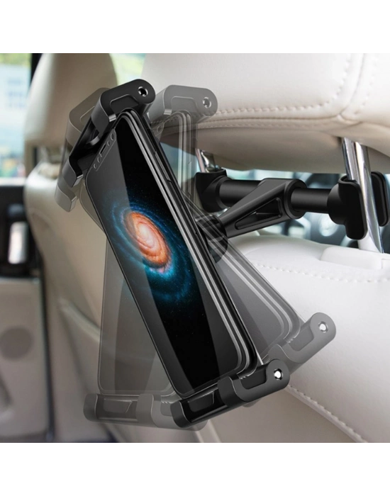 ®  Oto Koltuk Arkası Telefon Tablet Tutucu Ayarlanabilir 360 Derece Dönebilen Pratik Stand