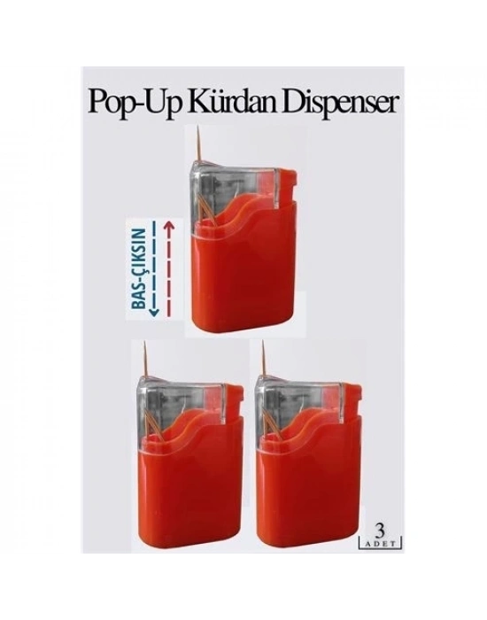 Otomatik Bas-Bırak Kürdanlık 3 lü Set