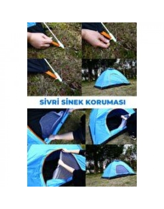 Otomatik Havada Açılan Su Geçirmez Çadır 4 Kişilik