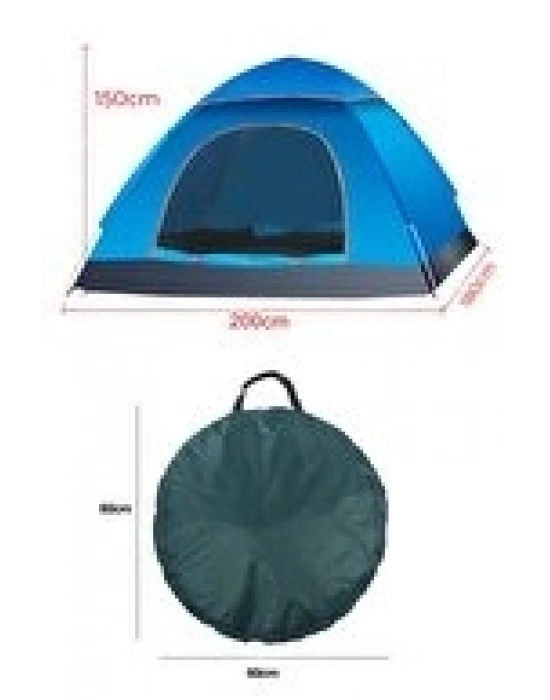 Otomatik Havada Açılan Su Geçirmez Çadır 4 Kişilik