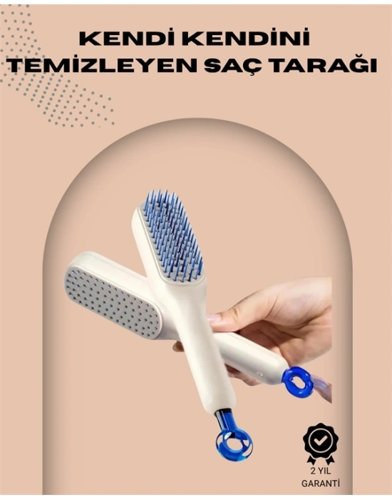 Otomatik Temizlenen Ergonomik Saç Tarağı – Masaj Başlıklı
