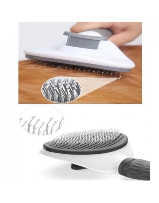 Otomatik Temizlenen Evcil Hayvan Tarağı Gri