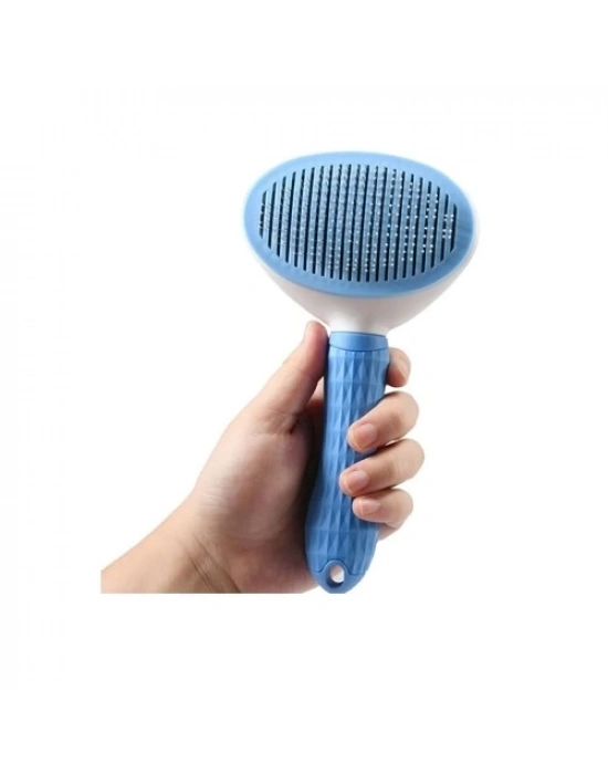 Otomatik Temizlenen Evcil Hayvan Tarağı Mavi