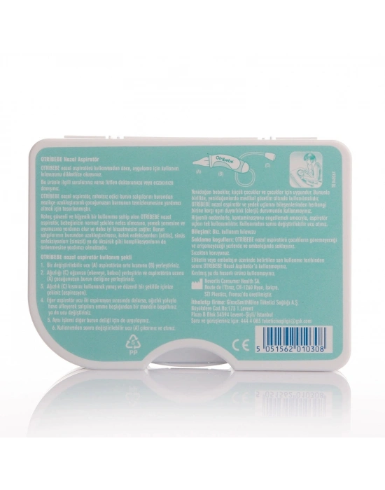 Otribebe Yumuşak Uçlu Nazal Burun Aspiratörü