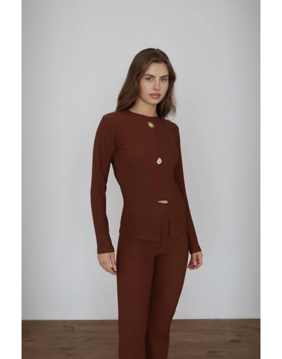 Ottoman alt üst takım kahve pt510442