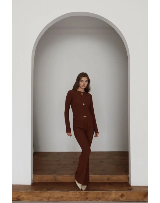 Ottoman alt üst takım kahve pt510442