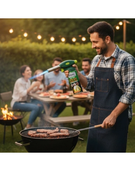 ®  Outdoor Kamp, Piknik ve Tamir İşleri İçin Kamp Gazı Seti – Taşınabilir Pürmüz Alev Tabancası ve Yüksek Performanslı Gaz Kartuşu