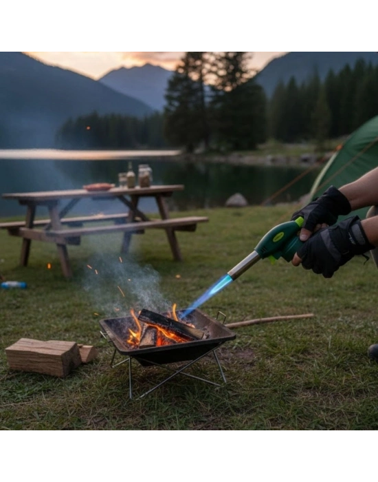 ®  Outdoor Kamp, Piknik ve Tamir İşleri İçin Kamp Gazı Seti – Taşınabilir Pürmüz Alev Tabancası ve Yüksek Performanslı Gaz Kartuşu