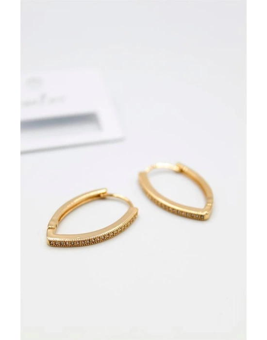 Oval Halka Küpe - Altın